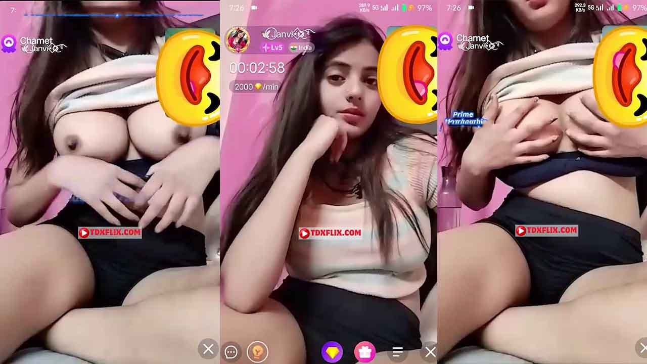 Jaanu aka Janvi Showing Pressing Boobs with Face