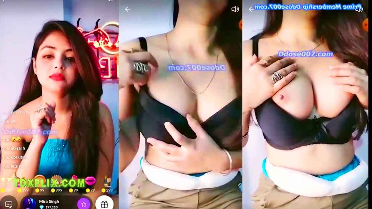Mira Singh Removing Top Showing Boobs On Tango Live