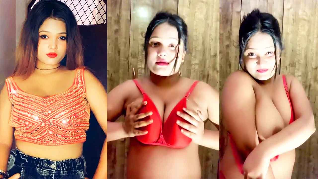 Nikita Bardwaj Stripping Red Bra Panty Full Nude On Premium Video